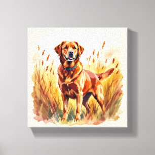 Fox Red Labrador Retriever Dog Canvas Print