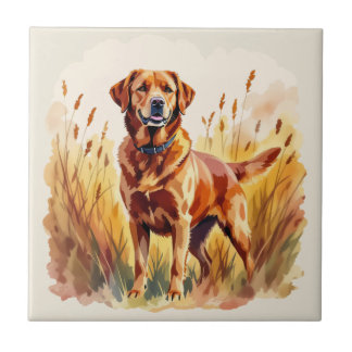 Fox Red Labrador Retriever Dog Ceramic Tile