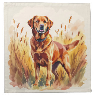 Fox Red Labrador Retriever Dog Cloth Napkin