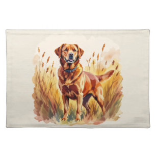 Fox Red Labrador Retriever Dog Cloth Placemat