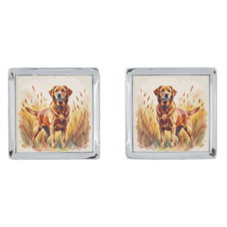 Fox Red Labrador Retriever Dog Cufflinks