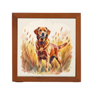 Fox Red Labrador Retriever Dog Desk Organizer