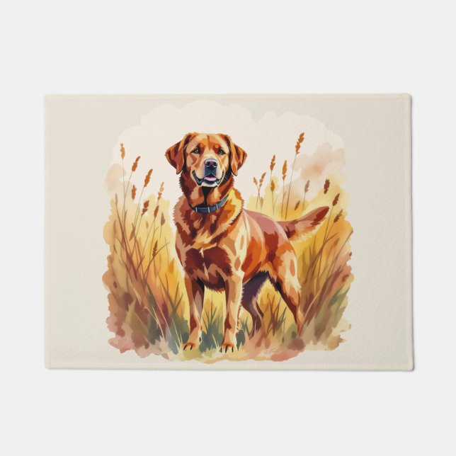 Fox Red Labrador Retriever Dog Doormat (Front)