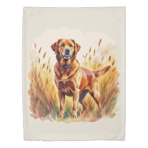 Fox Red Labrador Retriever Dog Duvet Cover