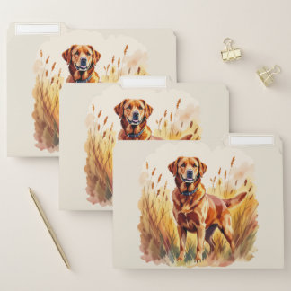 Fox Red Labrador Retriever Dog File Folder
