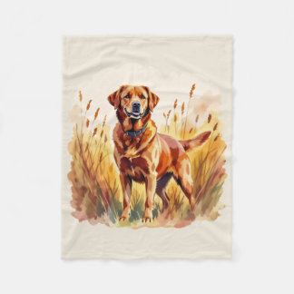 Fox Red Labrador Retriever Dog Fleece Blanket