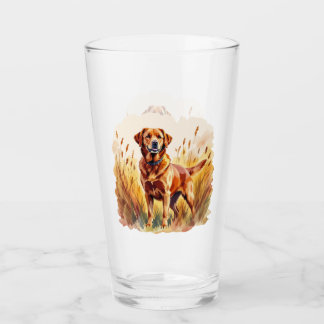 Fox Red Labrador Retriever Dog Glass