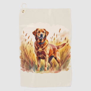 Fox Red Labrador Retriever Dog Golf Towel