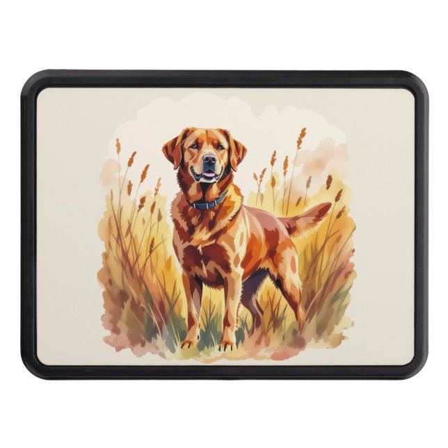 Fox Red Labrador Retriever Dog Hitch Cover (Front)
