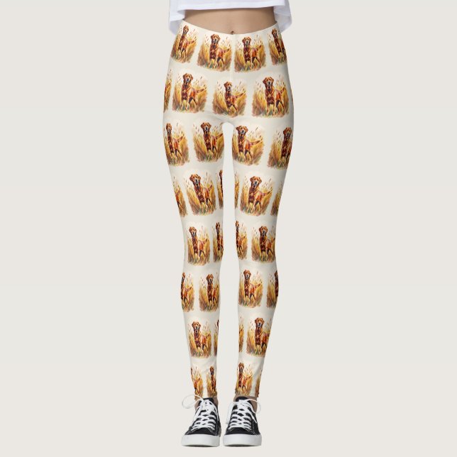 Fox Red Labrador Retriever Dog Leggings (Front)