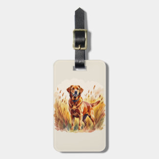 Fox Red Labrador Retriever Dog Luggage Tag