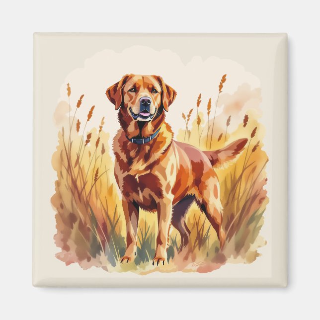 Fox Red Labrador Retriever Dog Magnet (Front)