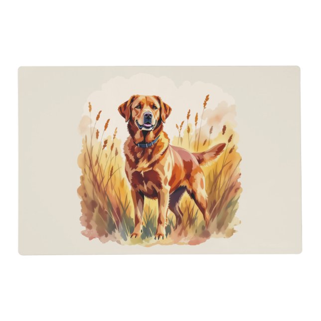 Fox Red Labrador Retriever Dog Placemat (Front)