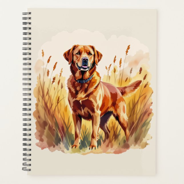 Fox Red Labrador Retriever Dog Planner (Front)