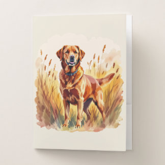 Fox Red Labrador Retriever Dog Pocket Folder