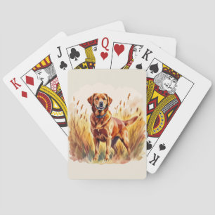 Fox Red Labrador Retriever Dog Poker Cards
