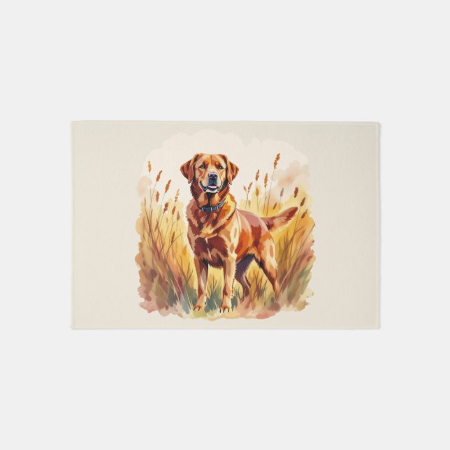 Fox Red Labrador Retriever Dog Rug (Front)