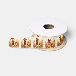Fox Red Labrador Retriever Dog Satin Ribbon