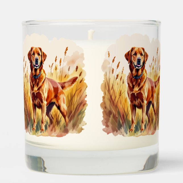 Fox Red Labrador Retriever Dog Scented Candle (Front)