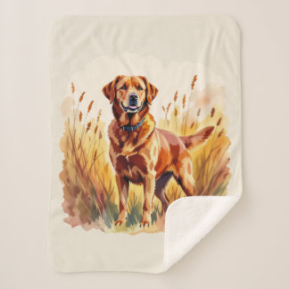 Fox Red Labrador Retriever Dog Sherpa Blanket