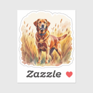 Fox Red Labrador Retriever Dog Sticker