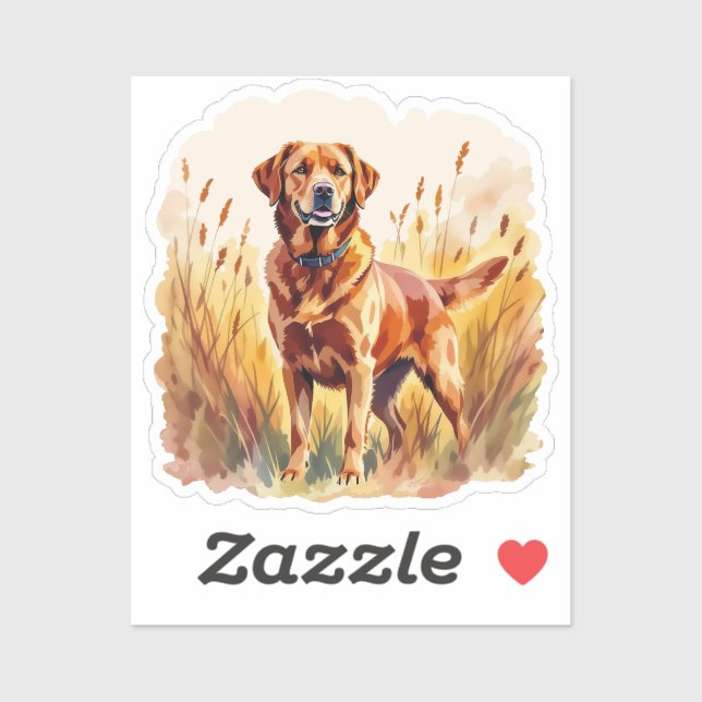 Fox Red Labrador Retriever Dog Sticker (Sheet)