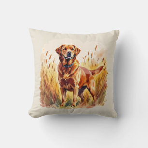Fox Red Labrador Retriever Dog Throw Pillow