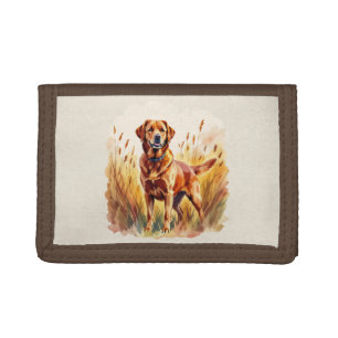 Fox Red Labrador Retriever Dog Trifold Wallet