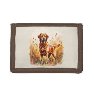 Fox Red Labrador Retriever Dog Trifold Wallet