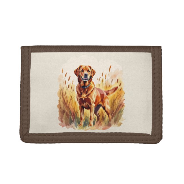 Fox Red Labrador Retriever Dog Trifold Wallet (Front)