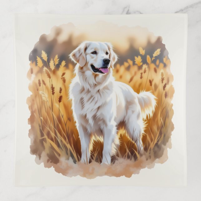 Fox Red Labrador Retriever Dog Trinket Tray (Front)