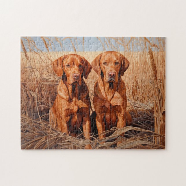 Fox red labrador retrievers jigsaw puzzle (Horizontal)