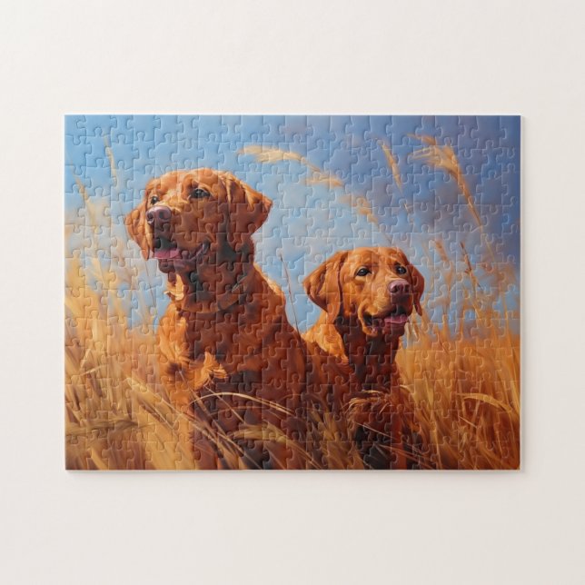 Fox red labrador retrievers jigsaw puzzle (Horizontal)