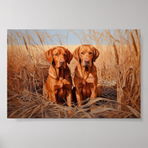 Fox red labrador retrievers poster