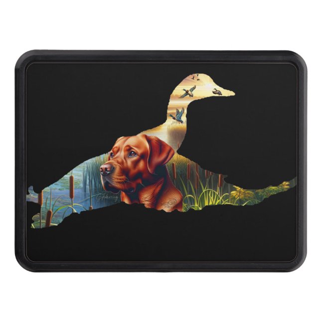 Fox Red Labrador Trailer Hitch Cover (Front)