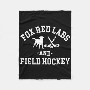 Fox Red Labs And Field Hockey Lab Dad Mom Kids Lab Fleece Blanket
