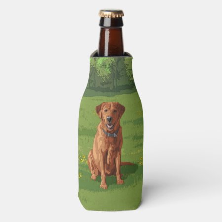 Fox Red Yellow Labrador Retriever Dog Bottle Cooler