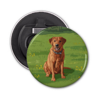 Fox Red Yellow Labrador Retriever Dog Bottle Opener