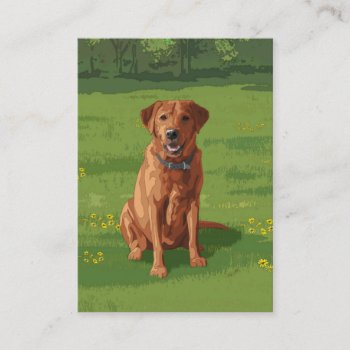 Fox Red Yellow Labrador Retriever Dog Business Card by Fun_Forest at Zazzle