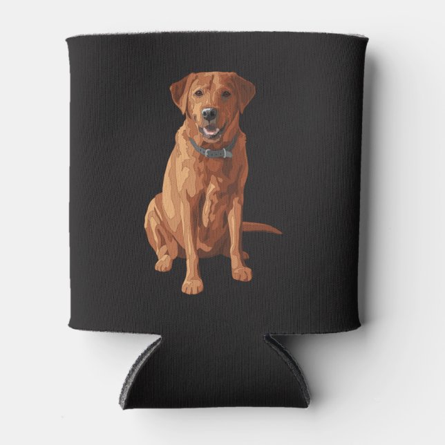 Fox Red Yellow Labrador Retriever Dog Can Cooler (Front)