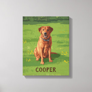 Fox Red Yellow Labrador Retriever Dog Canvas Print