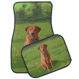 Fox Red Yellow Labrador Retriever Dog Car Floor Mat