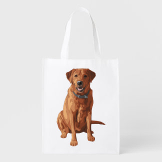 Fox Red Yellow Labrador Retriever Dog Grocery Bag