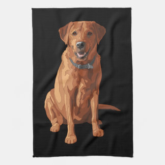 Fox Red Yellow Labrador Retriever Dog Kitchen Towel