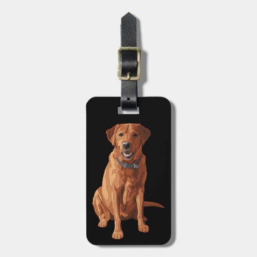 Fox Red Yellow Labrador Retriever Dog Luggage Tag