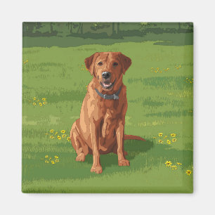 Fox Red Yellow Labrador Retriever Dog Magnet