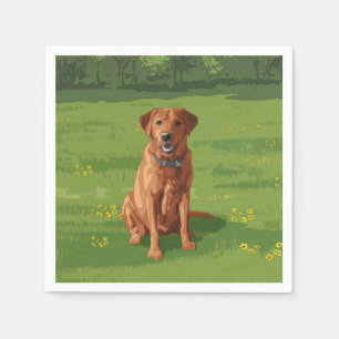Fox Red Yellow Labrador Retriever Dog Napkins