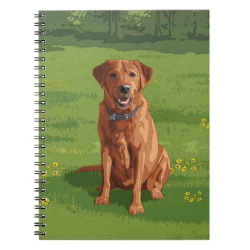 Fox Red Yellow Labrador Retriever Dog Notebook