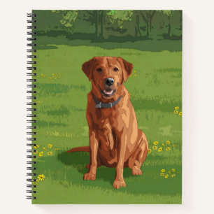 Fox Red Yellow Labrador Retriever Dog Notebook