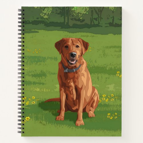 Fox Red Yellow Labrador Retriever Dog Notebook